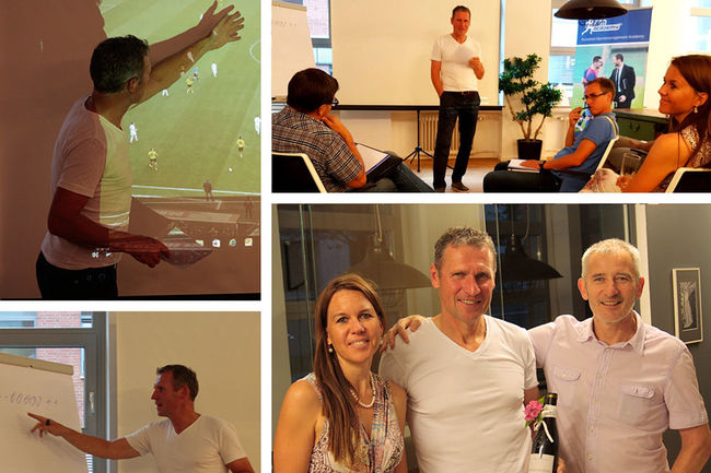 Bundesligatrainer Reiner Geyer referiert über Entwicklungen im Profifußball aus Sicht von Spielern und Trainern.